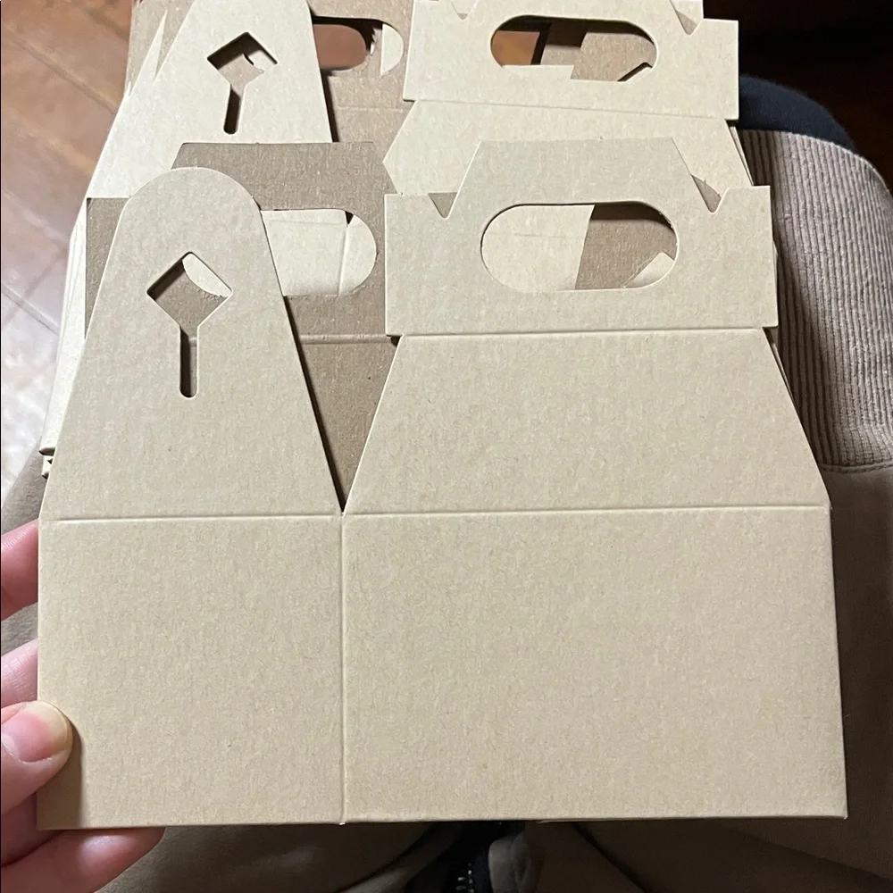 Kraft Brown Party Favor Boxes with Handles